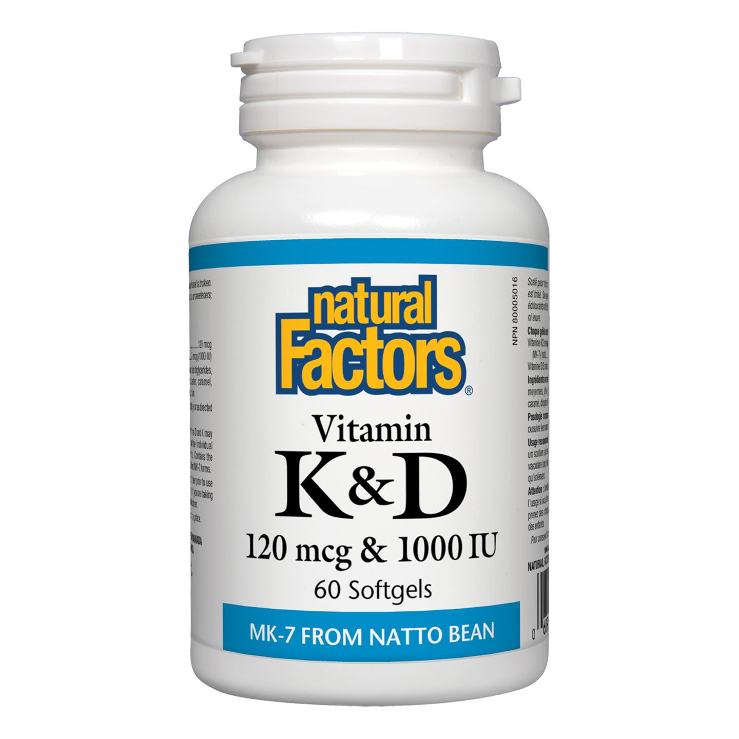 Витамин К2 120 μg + D3 1000 IU x60 капсули