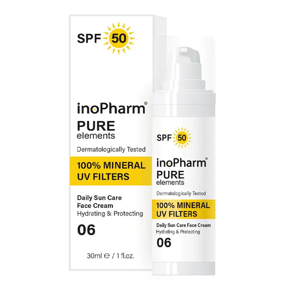InoPharm Pure Elements Слънцезащитен крем за лице SPF50 30 ml